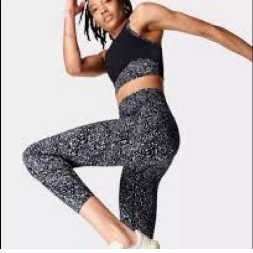 Sweaty Betty 2-pc Set Power Super High Rise 7/8 Pocket Leggings Crop Top… - Picture 1 of 15